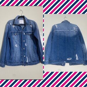 KanCan M 100% Cotton Medium Wash Distressed Oversized